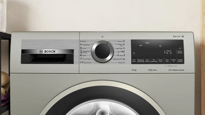 Bosch 10kg Frontloader Washing Machine Serie 4 - Silver Inox (Wga2540xza)