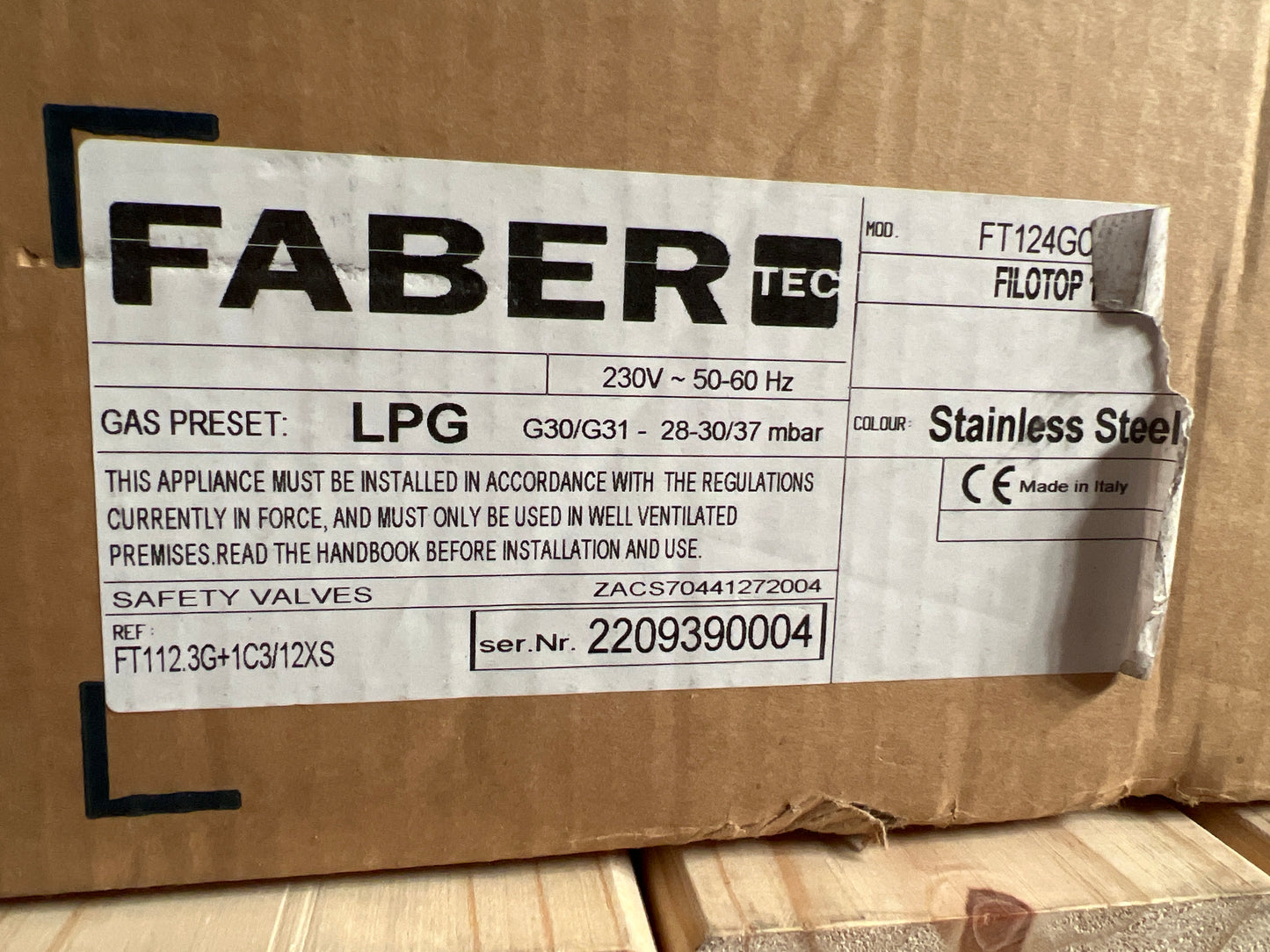 Faber Largo-110 (FT124GC3-S) 112cm Gas Hob