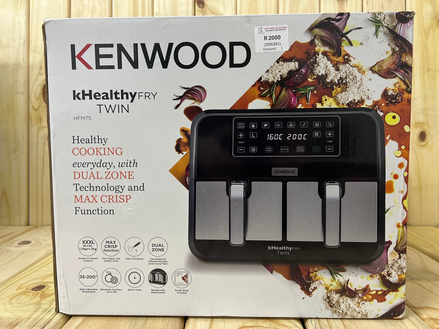 Kenwood - 8L kHealthy Max Crisp Dual Air Fryer - HFM75.000MB