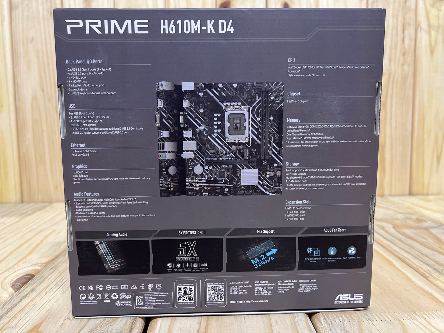 Asus PRIME H610M-K D4 Mic-ATX Motherboard