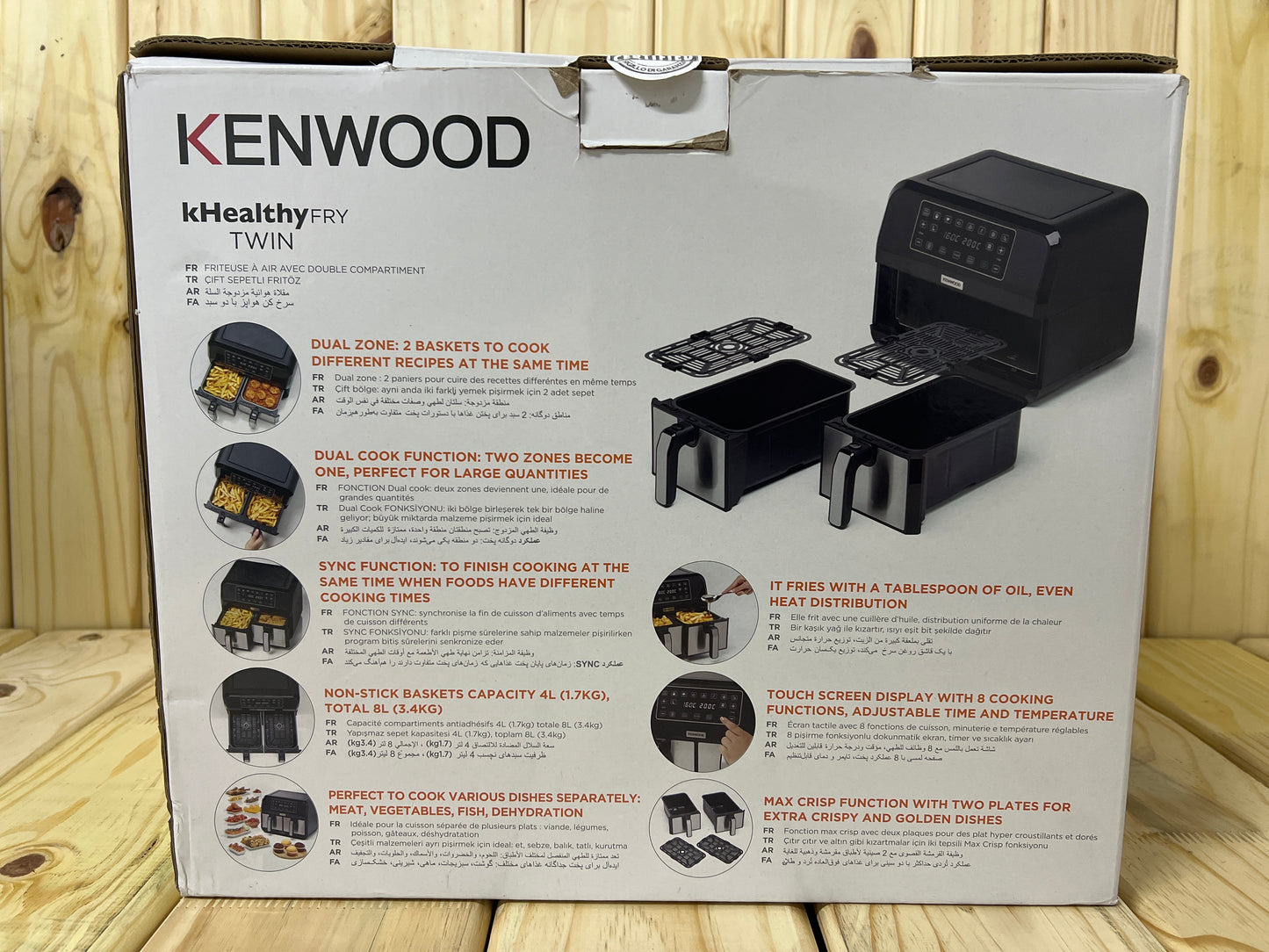 Kenwood - 8L kHealthy Max Crisp Dual Air Fryer - HFM75.000MB