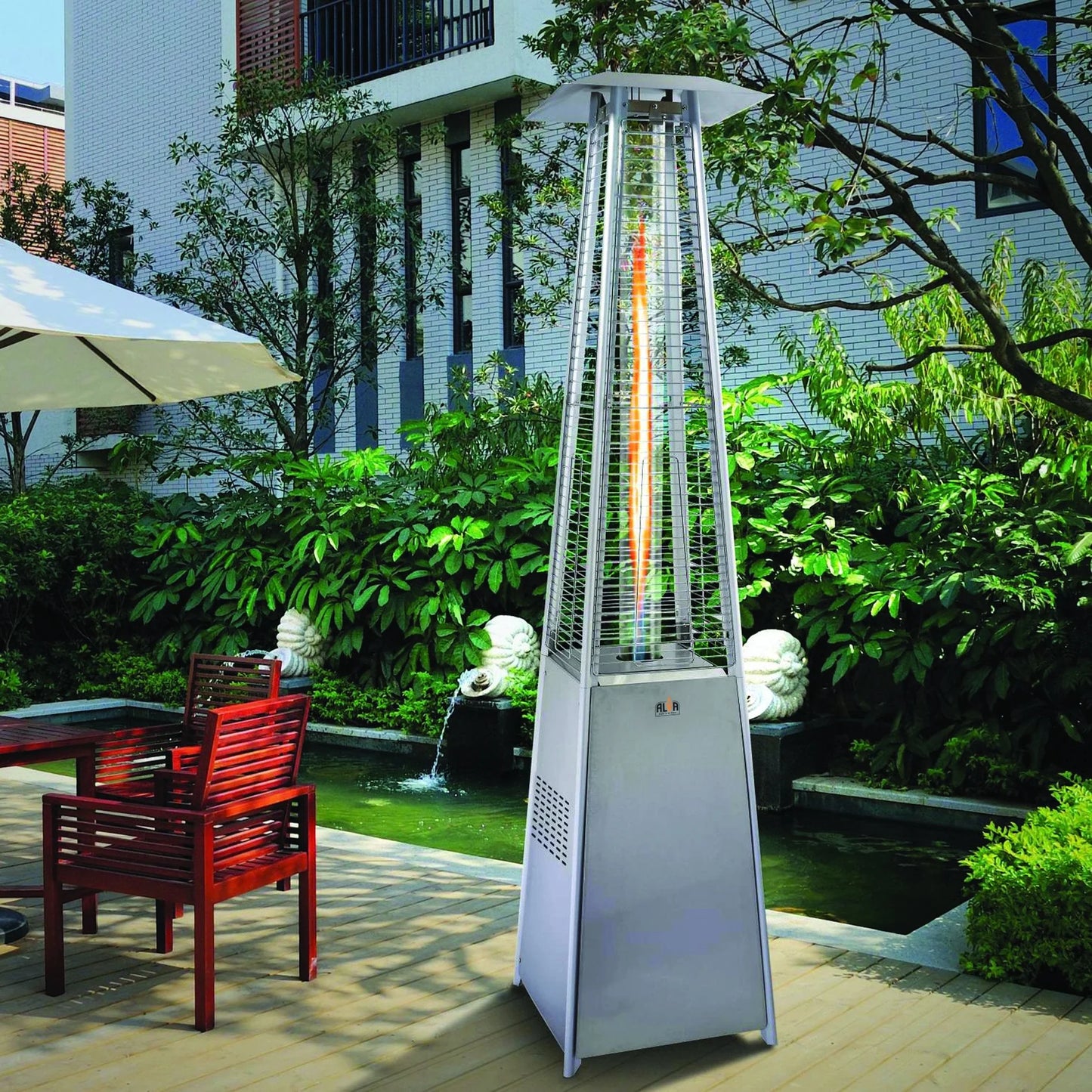 Alva Designer Glass Flame Patio Heater