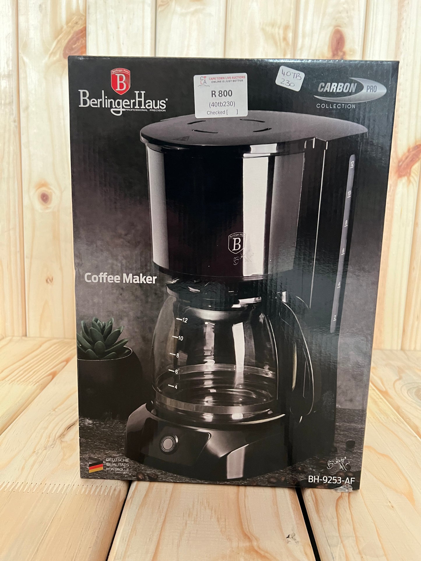 Berlinger Haus 1.5L Electric Coffee Maker - Carbon Pro