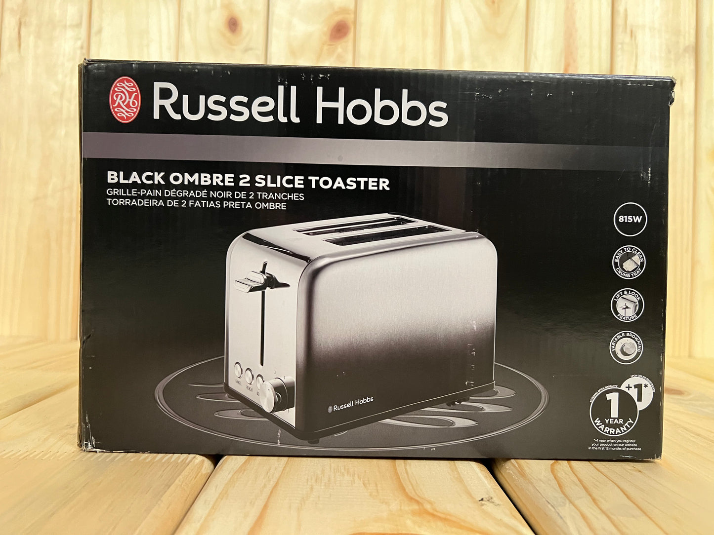 Russell Hobbs - 2-slice toaster Ombre - Black