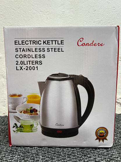 Condere Stainless Steel Cordless Kettle 2.0L