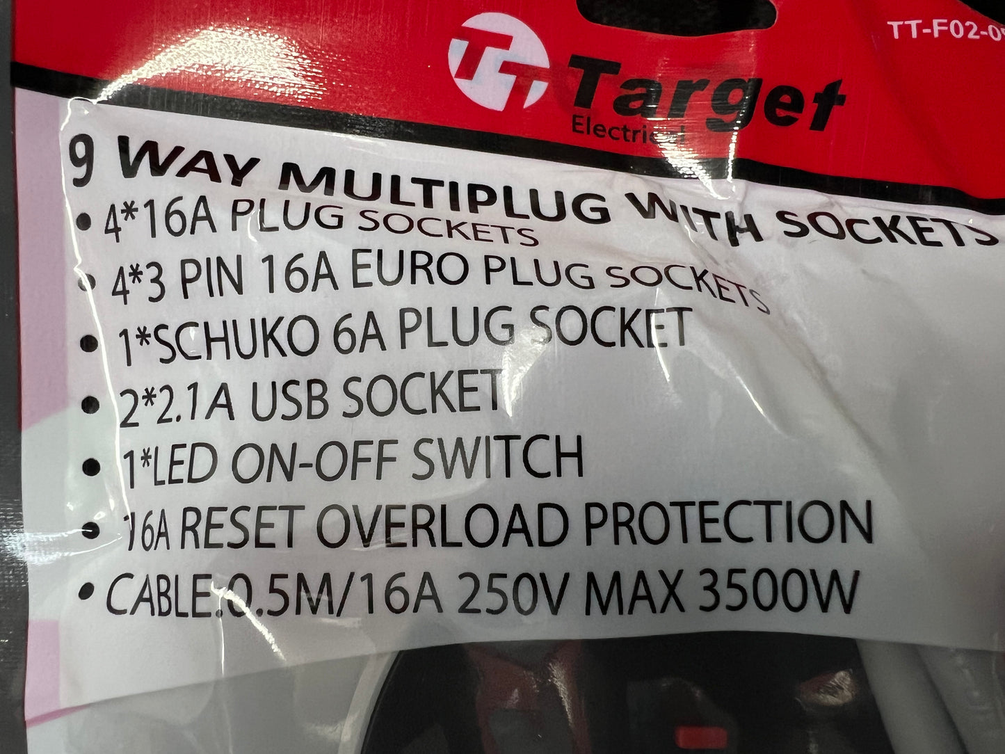 Target 9 Way Multiplug with Sockets