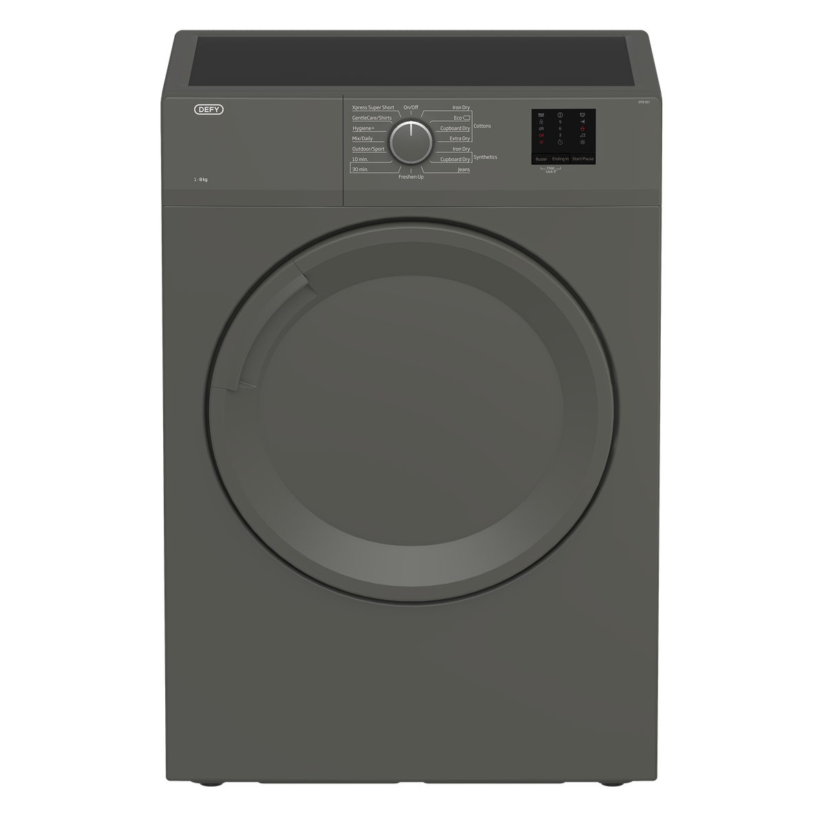 Defy 8kg Air Vented Tumble Dryer Manhattan Grey DTD317