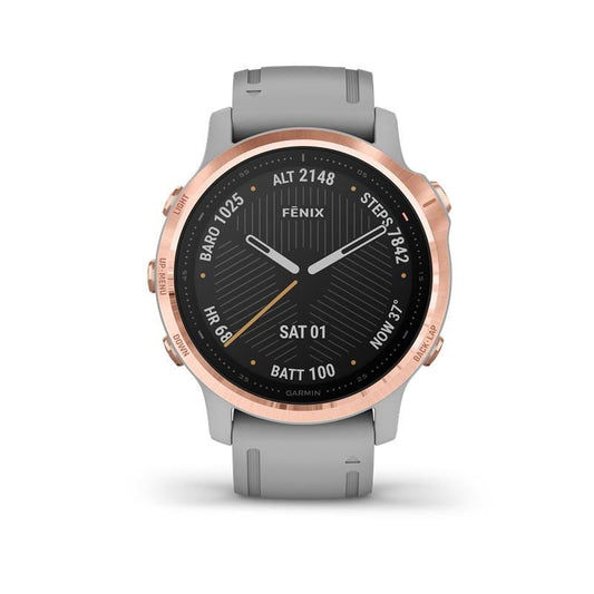 Garmin fenix 6S Sapphire - Rose Gold-tone with Powder Gray Band