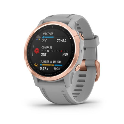 Garmin fenix 6S Sapphire - Rose Gold-tone with Powder Gray Band